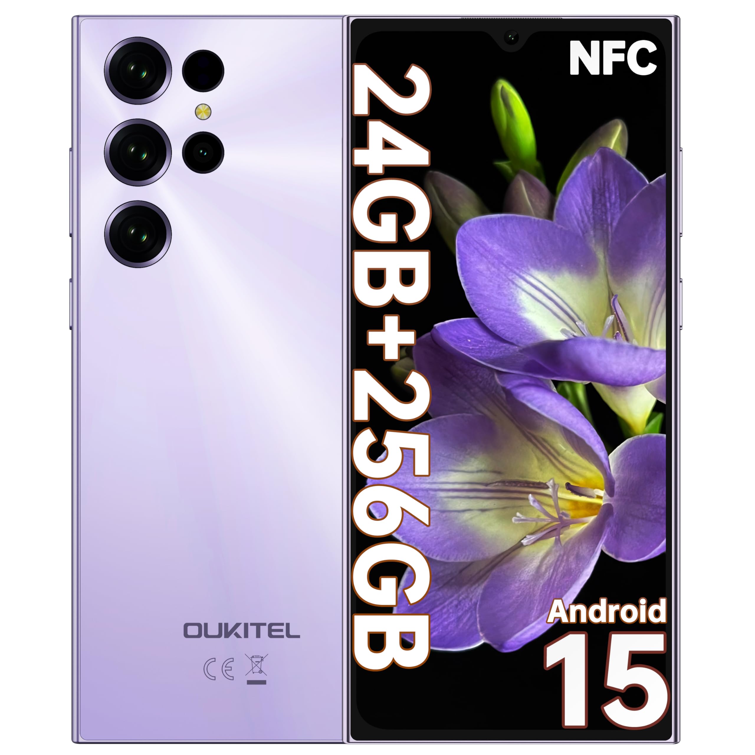 Amazon.com: OUKITEL C61 Pro - Teléfono celular desbloqueado - 24GB